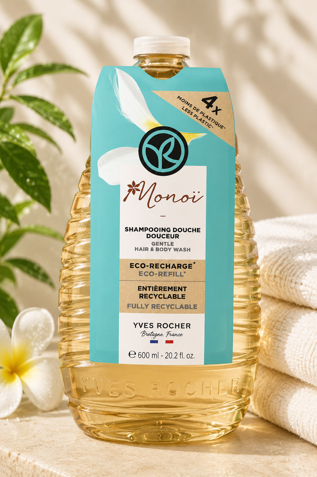 Monoi Eco Refill Сменный гель- шампунь для волос и тела - 600 мл