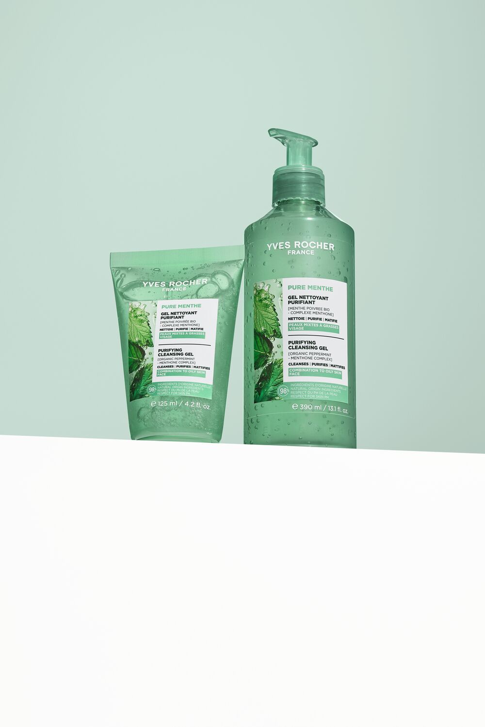 Pure Menthe - Очищающий Гель для Умывания с Перечной Мятой БИО - Для комбинированной и жирной кожи, 125 мл