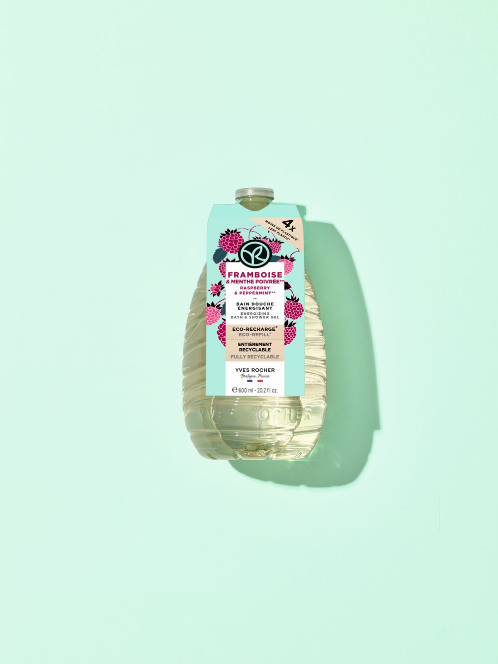 Eco Refill- Гель для Душа и Ванны «Малина & Перечная Мята», 600 мл